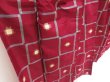 Photo3: 5502T04z580 Vintage Japanese Kimono Silk MEISEN KOMON Wine red (3)