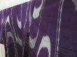 Photo2: 5502T05z530 Vintage Japanese Kimono Silk TSUMUGI  Dark purple (2)