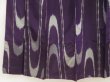 Photo4: 5502T05z530 Vintage Japanese Kimono Silk TSUMUGI  Dark purple (4)
