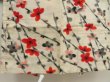 Photo7: 5502T06z420 Vintage Japanese Kimono Silk MEISEN HAORI Plum blossom Off-white (7)