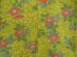 Photo5: 5502T10z820 Vintage Japanese Kimono Silk KOMON Flower Yellow green (5)