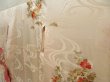 Photo2: 5502T12z1070 Vintage Japanese Kimono Silk FURISODE Peony Off-white (2)