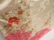 Photo3: 5502T12z1070 Vintage Japanese Kimono Silk FURISODE Peony Off-white (3)