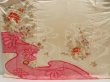 Photo5: 5502T12z1070 Vintage Japanese Kimono Silk FURISODE Peony Off-white (5)