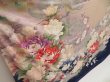 Photo3: 5502T13z1150 Vintage Japanese Kimono Silk FURISODE Peony Light pink (3)