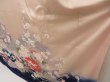 Photo4: 5502T13z1150 Vintage Japanese Kimono Silk FURISODE Peony Light pink (4)