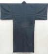 Photo1: 5504T06z780 Vintage Japanese Kimono Silk Men's   Navy-Black (1)