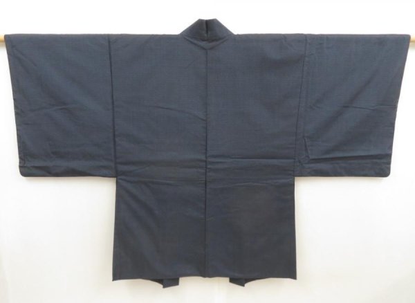 Photo4: 5504T09z490 Vintage Japanese Kimono Silk Men's OSHIMA HAORI Scenery (4)