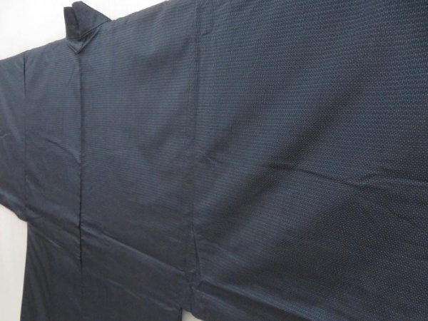 Photo6: 5504T09z490 Vintage Japanese Kimono Silk Men's OSHIMA HAORI Scenery (6)