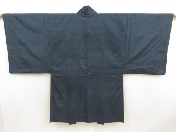Photo4: 5504T10z500 Vintage Japanese Kimono Silk Men's Oshima HAORI 鳥獣戯画 (4)