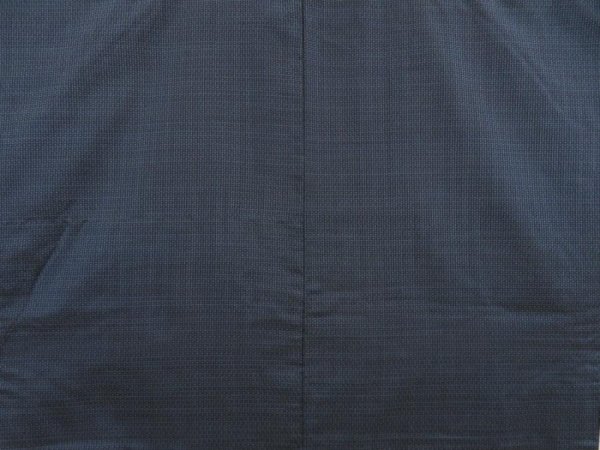 Photo3: 5504T11z780 Vintage Japanese Kimono Silk Men's Oshima  Dark navy (3)