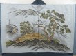 Photo2: 5504T14z470 Vintage Japanese Kimono Silk Men's OSHIMA HAORI Scenery Blue-Gray (2)