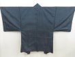 Photo4: 5504T14z470 Vintage Japanese Kimono Silk Men's OSHIMA HAORI Scenery Blue-Gray (4)