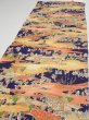 Photo3: 3G04z80  Japanese Kimono Silk  FABRIC Edo era Navy 62.2x14.4 (3)