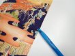 Photo7: 3G07z40  Japanese Kimono Silk  FABRIC Edo era Navy 58.3x7.1 (7)
