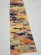 Photo2: 3G09z50  Japanese Kimono Silk  FABRIC Edo era Navy 72.4x7.1 (2)