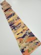 Photo5: 3G09z50  Japanese Kimono Silk  FABRIC Edo era Navy 72.4x7.1 (5)