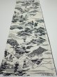Photo5: 3G01z60  Japanese Kimono Silk  FABRIC Oharame Smoky white 41.3x15.0 (5)