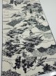 Photo2: 3G03z100  Japanese Kimono Silk  FABRIC Oharame Smoky white 69.3x15.0 (2)