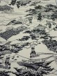 Photo1: 3G04z100  Japanese Kimono Silk  FABRIC Oharame Smoky white 68.5x14.8 (1)