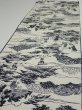 Photo3: 3G05z100  Japanese Kimono Silk  FABRIC Oharame Smoky white 66.1x15.0 (3)