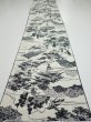 Photo5: 3G05z100  Japanese Kimono Silk  FABRIC Oharame Smoky white 66.1x15.0 (5)