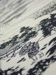 Photo4: 3G07z50  Japanese Kimono Silk  FABRIC Oharame Smoky white 58.3x7.7 (4)