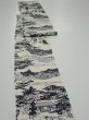 Photo2: 3G09z70  Japanese Kimono Silk  FABRIC Oharame Smoky white 92.9x7.1 (2)