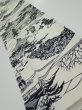 Photo2: 3G10z30  Japanese Kimono Silk  FABRIC Oharame Smoky white 39.4x7.1 (2)