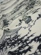 Photo5: 3G10z30  Japanese Kimono Silk  FABRIC Oharame Smoky white 39.4x7.1 (5)