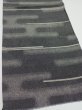 Photo2: 3G01z50  Japanese Kimono Silk  FABRIC Fog Black 36.6x13.6 (2)