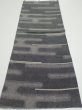 Photo5: 3G01z50  Japanese Kimono Silk  FABRIC Fog Black 36.6x13.6 (5)