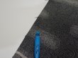 Photo6: 3G01z50  Japanese Kimono Silk  FABRIC Fog Black 36.6x13.6 (6)