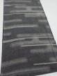 Photo2: 3G03z80  Japanese Kimono Silk  FABRIC Fog Black 61.0x13.6 (2)
