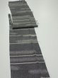 Photo3: 3G09z50  Japanese Kimono Silk  FABRIC Fog Black 74.4x6.3 (3)