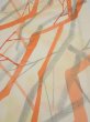 Photo1: 3G03z80  Japanese Kimono Silk  FABRIC Branch Light yellow 63.0x14.2 (1)