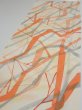 Photo3: 3G03z80  Japanese Kimono Silk  FABRIC Branch Light yellow 63.0x14.2 (3)