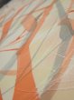Photo4: 3G03z80  Japanese Kimono Silk  FABRIC Branch Light yellow 63.0x14.2 (4)