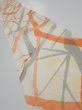Photo1: 3G07z40  Japanese Kimono Silk  FABRIC Branch Light yellow 56.7x7.5 (1)