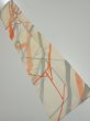 Photo1: 3G10z30  Japanese Kimono Silk  FABRIC Branch Light yellow 36.6x6.7 (1)