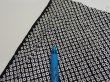 Photo6: 3G03z80  Japanese Kimono Silk  FABRIC Shibori Black 67.7x15.0 (6)