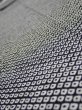 Photo4: 3G09z50  Japanese Kimono Silk  FABRIC Shibori Black 85.8x7.5 (4)