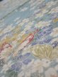 Photo4: 3G01z60  Japanese Kimono Silk  FABRIC Sakura Dull light blue 43.3x15.0 (4)