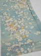 Photo2: 3G02z60  Japanese Kimono Silk  FABRIC Sakura Dull light blue 43.3x15.0 (2)