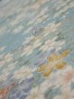 Photo4: 3G02z60  Japanese Kimono Silk  FABRIC Sakura Dull light blue 43.3x15.0 (4)