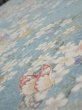 Photo4: 3G05z90  Japanese Kimono Silk  FABRIC Sakura Dull light blue 64.6x15.0 (4)
