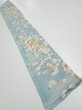 Photo4: 3G07z40  Japanese Kimono Silk  FABRIC Sakura Dull light blue 56.7x7.3 (4)