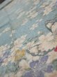 Photo5: 3G09z50  Japanese Kimono Silk  FABRIC Sakura Dull light blue 77.2x7.5 (5)