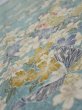 Photo5: 3G10z30  Japanese Kimono Silk  FABRIC Sakura Dull light blue 36.2x7.5 (5)