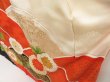 Photo4: 5507T14z960 Vintage Japanese Kimono Silk FURISODE Chrysanthemum Orangered (4)
